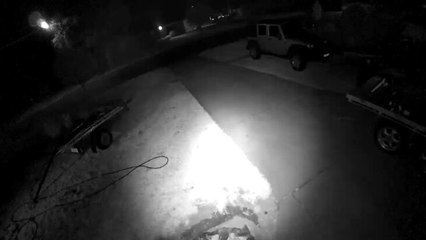 A motorbike without its light on roars past a Wagga home