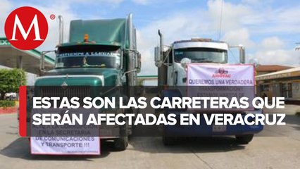 Con "marcha lenta", transportistas se movilizan en Veracruz
