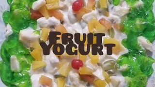 Fruit Yogurt (MashAllah) __ how to prepare fresh fruit yogurt # fresh fruit yogurt __ fruit yogurt