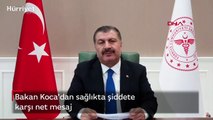 Sağlık Bakanı Fahrettin Koca, sağlıkta şiddet tartışmalarıyla ilgili açıklamalarda bulundu