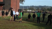 McCormack and Gissing on the field with Mount Austin Clontarf