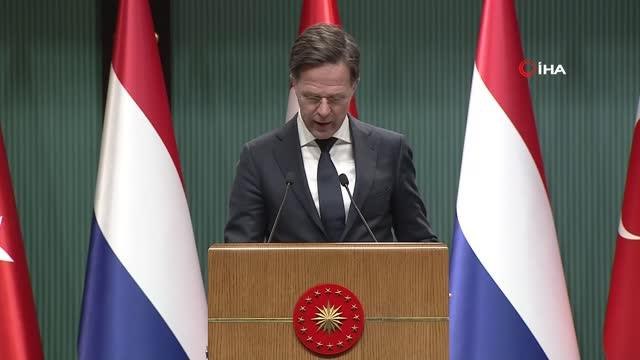 Cumhurbaşkanı Erdoğan, Hollanda Başbakanı Rutte ile ortak basın toplantısı düzenledi