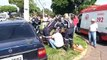 Umuarama: Equipes do Samu socorrem vítimas de colisão perto da Praça Portugal