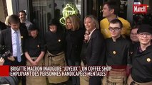 Brigitte Macron inaugure un café tenu par des handicapés mentaux