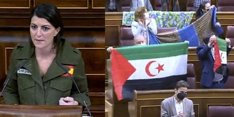 Magistral troleo de Macarena Olona a Podemos por su ‘show’ con banderas del Sáhara