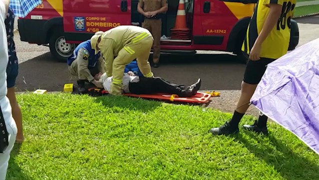 Idoso de 83 anos é socorrido após sofrer queda na Vila Tolentino