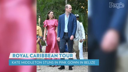 Kate Middleton Debuts Her First Glam Tour Look in Hot Pink Gown in Belize