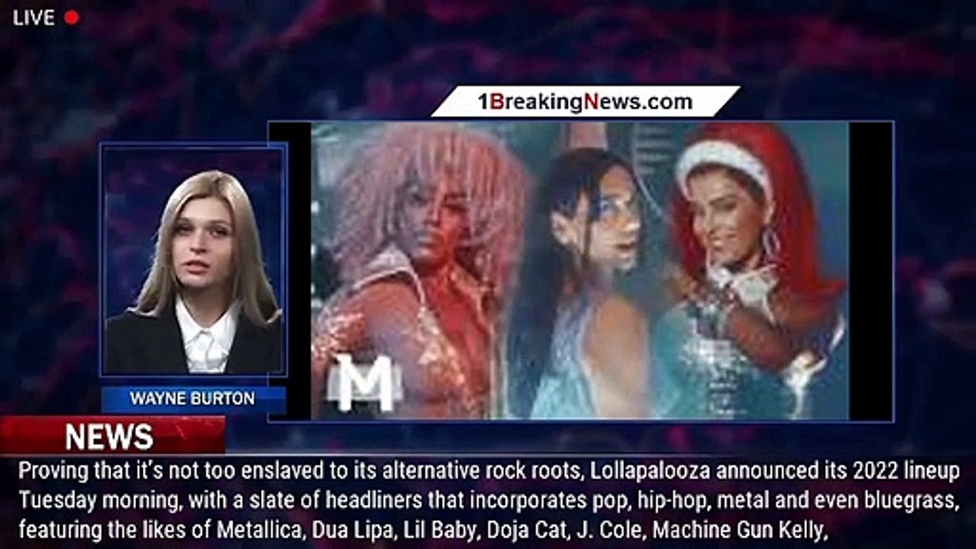 ⁣Lollapalooza Lineup Includes Metallica, Dua Lipa, Doja Cat, Lil Baby, Glass Animals, Billy Str - 1br