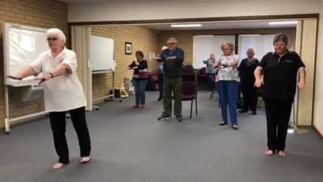 Seniors' tai chi class
