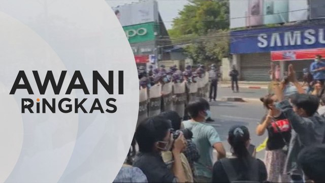 AWANI Ringkas: Polis kepung penunjuk perasaan Myanmar