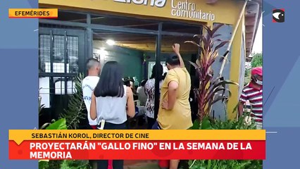 Proyectarán "Gallo Fino" en la semana de la memoria