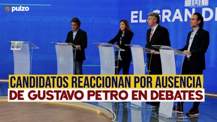 Candidatos reaccionan por ausencia de Gustavo Petro en debates | Pulzo