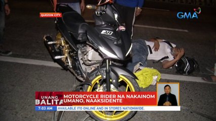 Motorcycle rider na nakainom umano, naaksidente sa QC | UB