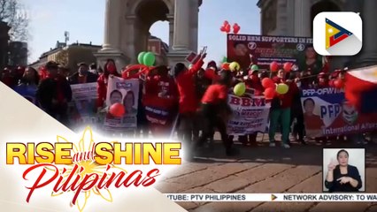 Supporters ng BBM-Sara at Leni-Kiko tandems, nagsagawa ng grand rally sa Italy