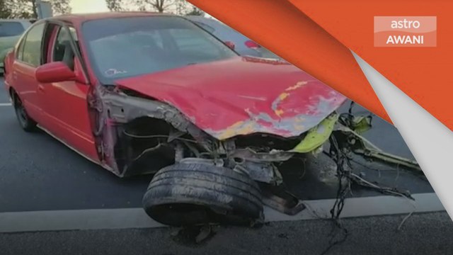 Kemalangan | Pemandu tercampak keluar kereta di Lebuhraya DUKE