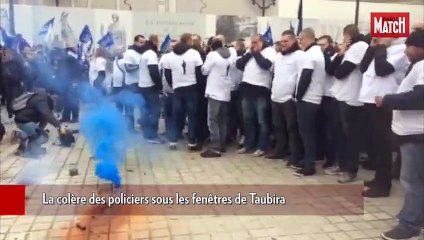 la colère des policiers sous les fenêtres de Taubira