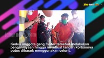 ANGGOTA GENG MOTOR DI MAJALENGKA TEBAS TANGAN WARGA HINGGA PUTUS