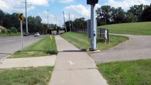 Walking along Greenfield Road in Dearborn Michigan
