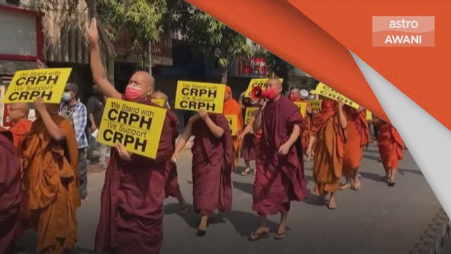 Kudeta Myanmar | Sami Buddha bantah rampasan kuasa