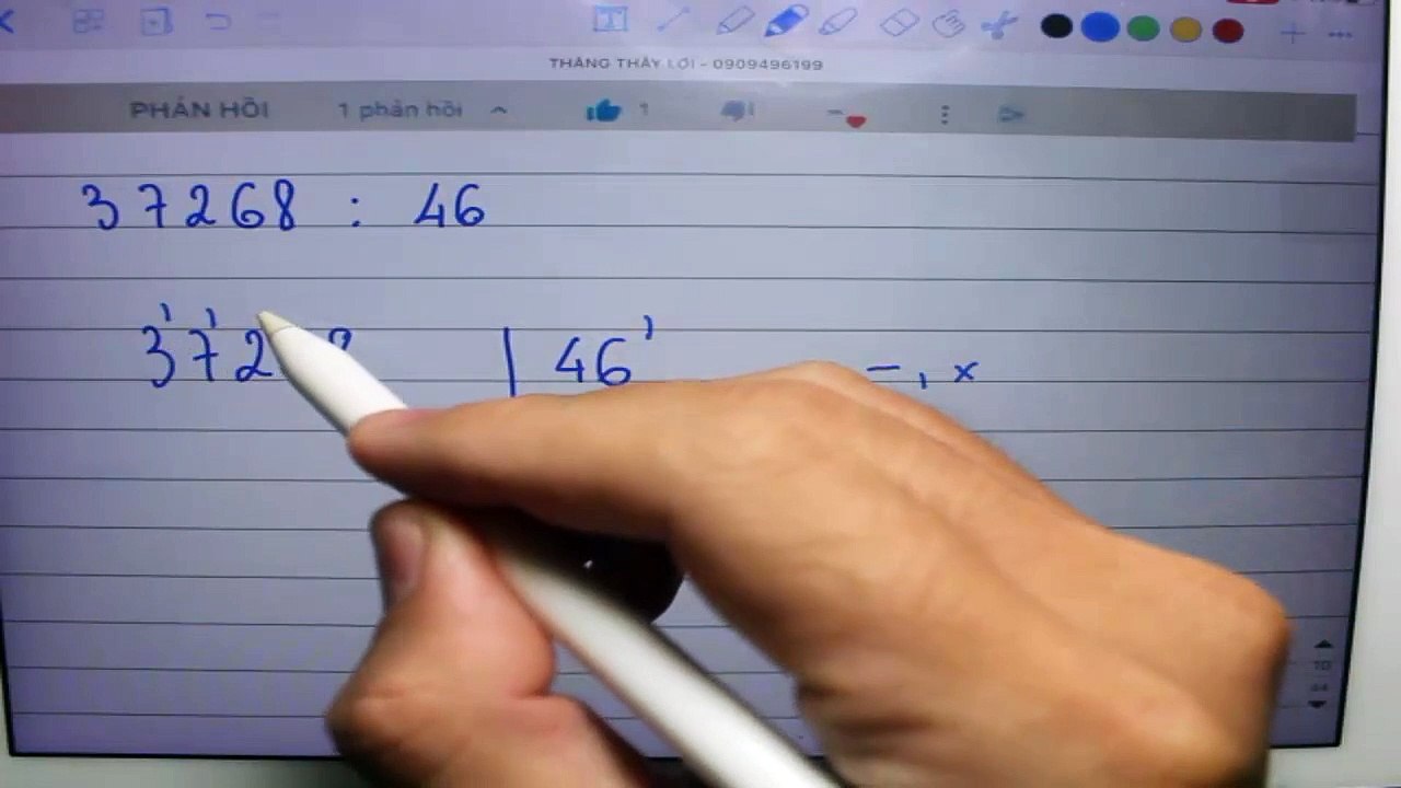 Cách chia số có 5 chữ số cho số có 2 chữ số số