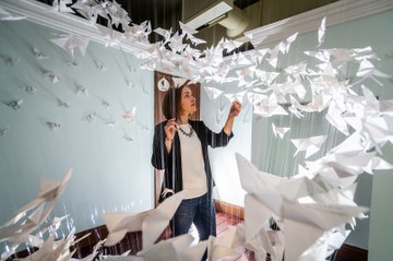 Origami Butterflies for NHS at Leeds City Museum