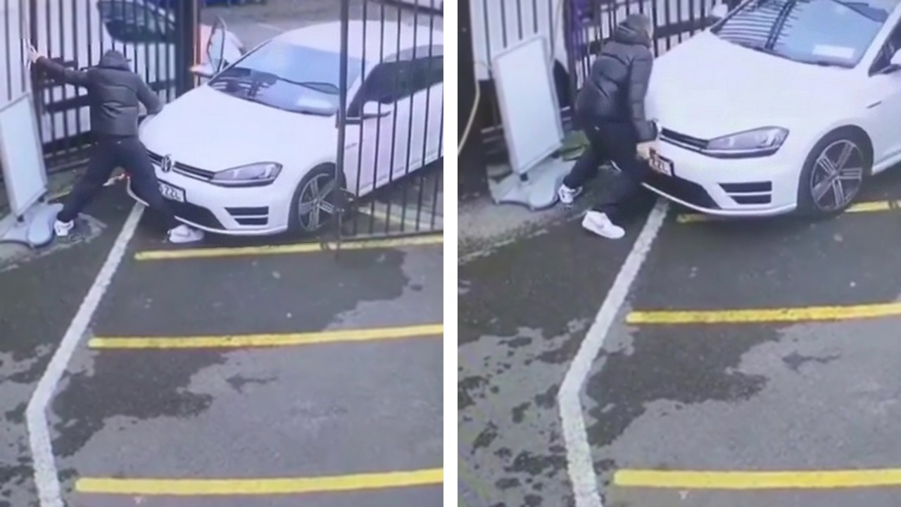 Quand tu oublies le frein à main mais que tu veux pas abîmer ta voiture