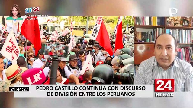 Castillo sobre manifestaciones en su contra: “Años atrás, los pobres marchábamos, hoy marchan los ricos”