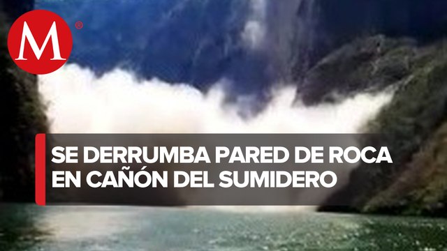 En Chiapas, cierran navegación en Cañón del Sumidero por desprendimiento de rocas