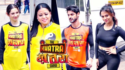 Karan Wahi And, Sana Spotted With Bharti Singh On The Sets Of 'The Khatra Khatra Show'