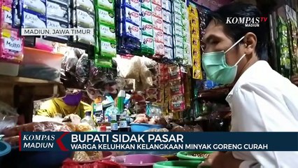 Скачать видео: Bupati Sidak Pasar, Warga Keluhkan Kelangkaan Minyak Goreng Curah