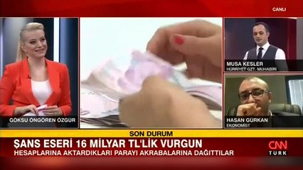 Şans eseri 16 milyar TL'lik vurgun