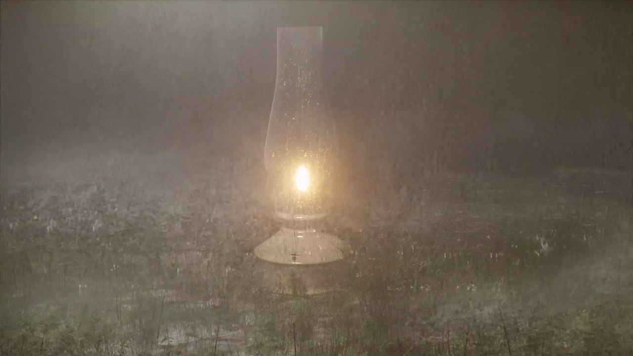 Rain on the grassland - The light of a lantern in the middle of a rainy day