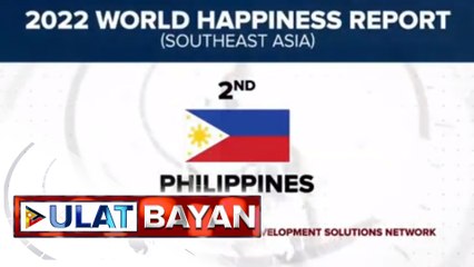 Pilipinas, pumangalawa sa pinakamasayang bansa sa Southeast Asia, pang-60 naman sa buong mundo ayon sa 2022 UN World Happiness Report