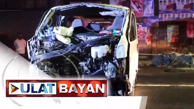 Pagbangga ng UV Express Van sa gate ng isang bahay sa Brgy. Milagrosa sa QC, sapul sa CCTV