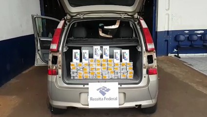 Receita Federal de Cascavel apreende carro carregados com celulares contrabandeados do Paraguai