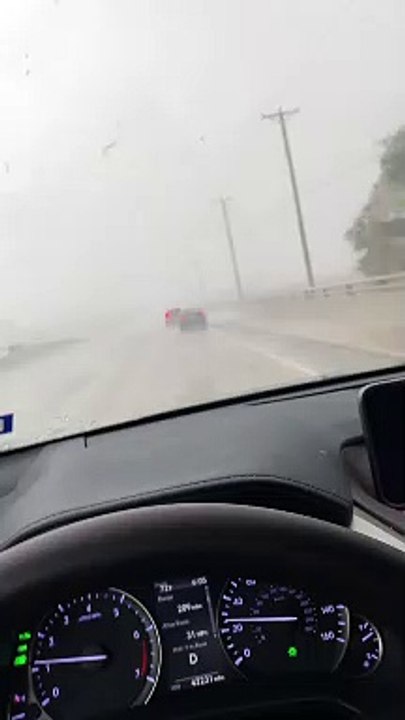 Driver Unknowingly Gets Caught in Round Rock Tornado While Driving