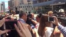 Jarryd Hayne leaves court in Newcastle after jury deadlocked in rape case