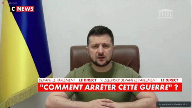 Le discours de Volodymyr Zelensky devant le Parlement français