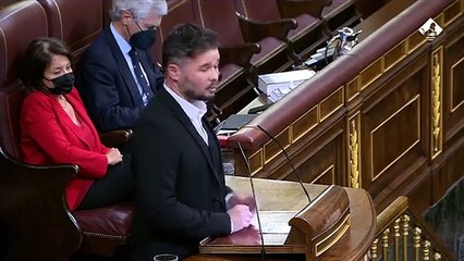 Rufián arrasa con su pregunta a "los señores" de Vox