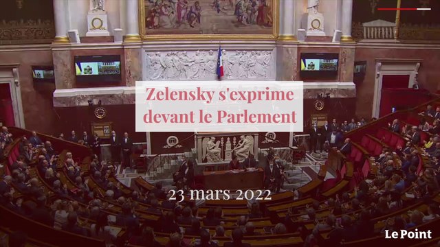 Volodymyr Zelensky s'exprime devant le Parlement français