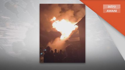 Kebakaran | Lelaki rentung, lima rumah terbakar