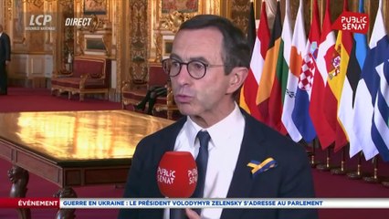 Bruno Retailleau touché par le discours de Zelensky au Parlement
