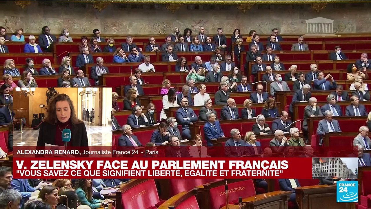 France : les députés et sénateurs touchés par le discours du président ukrainien devant le Parlement