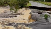 Foreshore Drive, Salamander Bay, washed away