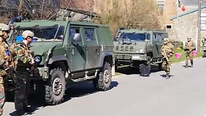 Exercice militaire dans la région de Marche
