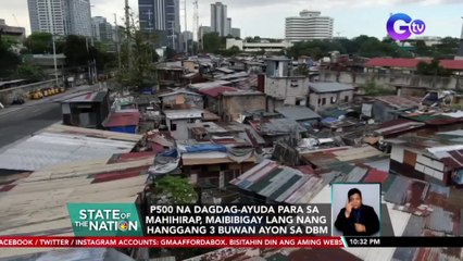 P500 na dagdag-ayuda para sa mahihirap, maibibigay lang nang hanggang 3 buwan, ayon sa DBM | SONA