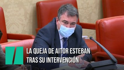 La queja de Aitor Esteban tras su intervención en el Congreso por el acuerdo con Marruecos