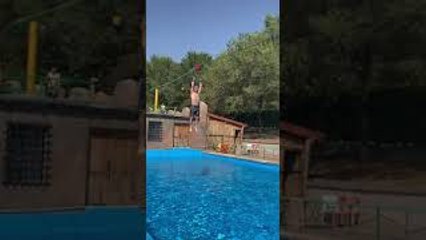 Ziplining into Pool Fail