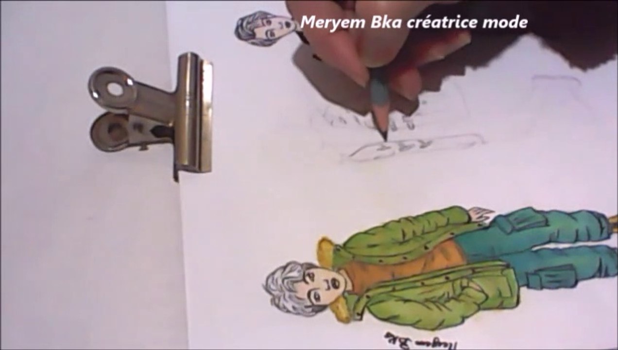رسم معطف شتوي ماركة بربري