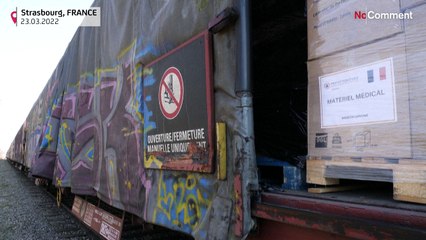 Ukraine: humanitarian aid train leaves French city of Strasbourg